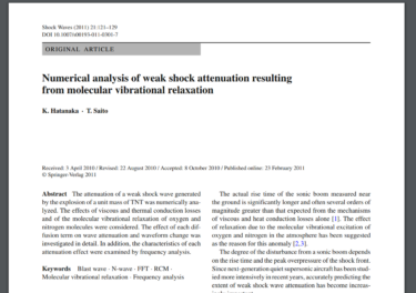 ソニックブーム関連研究